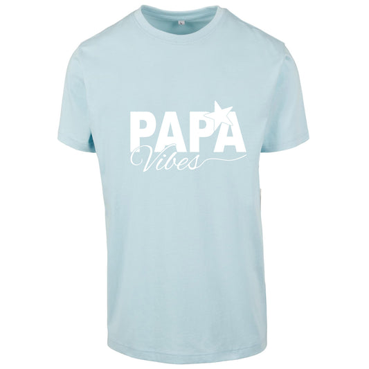 T-Shirt Shirt -Papa Vibes - Druck Weiß Matt - verschiedene Farben zur Auswahl