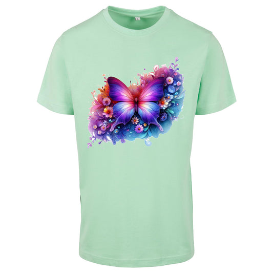 T-Shirt Shirt -  Butterfly Schmetterling Druck - verschiedene Farben zur Auswahl