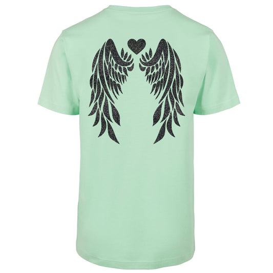 T-Shirt Shirt -  Angel Wings - Druck Schwarz - verschiedene Farben zur Auswahl