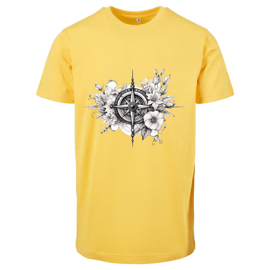 T-Shirt Shirt -  Kompass Druck - verschiedene Farben zur Auswahl