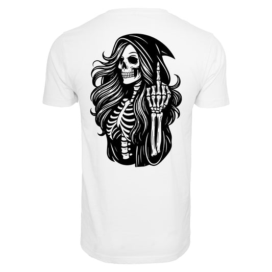 T-Shirt Shirt - Skull Woman Mittelfinger
