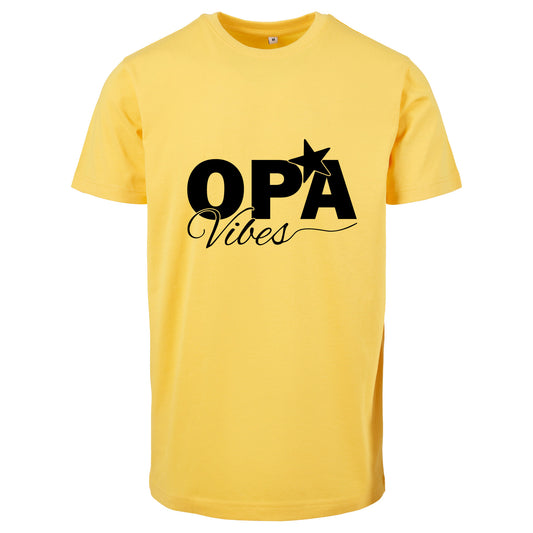T-Shirt Shirt -Opa Vibes - Druck Schwarz Matt - verschiedene Farben zur Auswahl