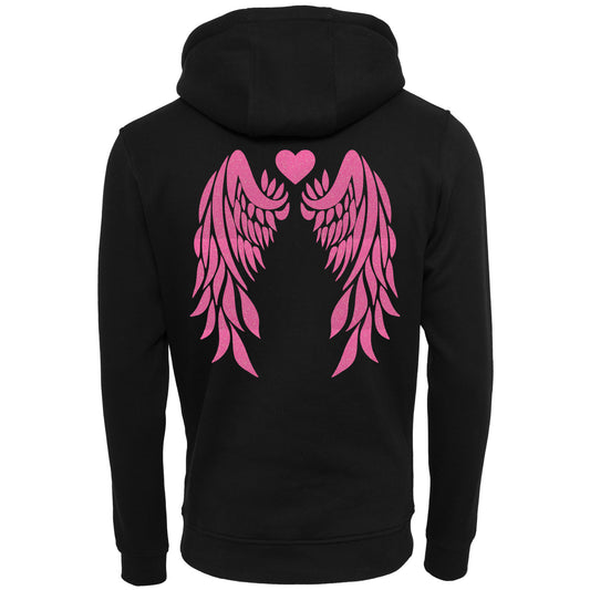 ZIP Hoodie -  Angel Wings - Druck Neon Rosa - verschiedene Farben zur Auswahl