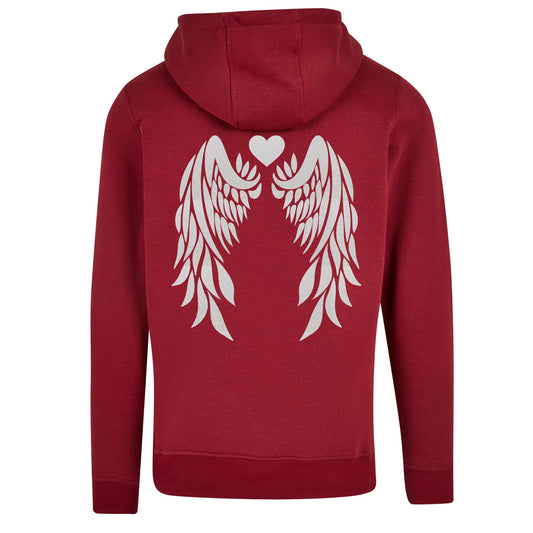 ZIP Hoodie -  Angel Wings - Druck Weiß Rainbow - verschiedene Farben zur Auswahl