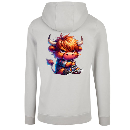 ZIP Hoodie -  Kuh Stier Cow Du nervst Druck - verschiedene Farben zur Auswahl