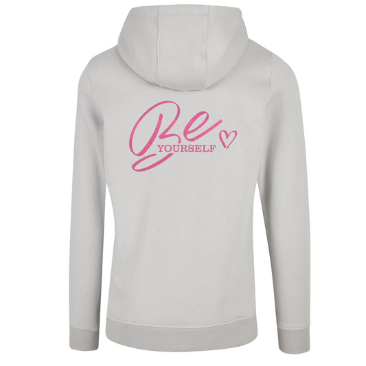 ZIP Hoodie - Be Yourself - Druck Rosa Glitter