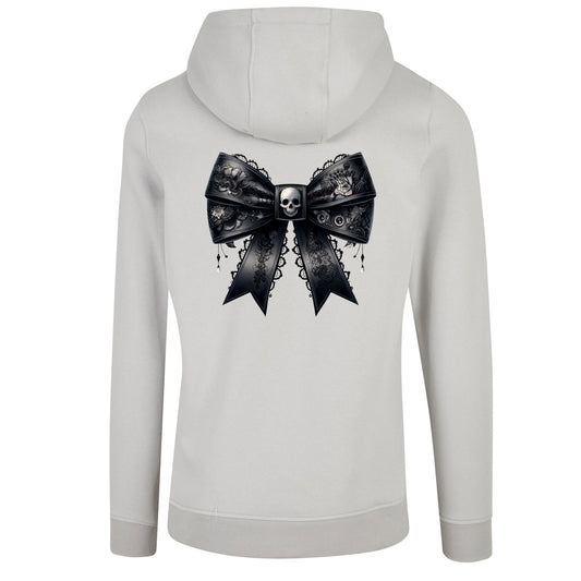 ZIP Hoodie - Schwarze Schleife Skull Druck - verschiedene Farben zur Auswahl