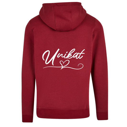 ZIP Hoodie - Unikat Druck Weiss - verschiedene Farben zur Auswahl