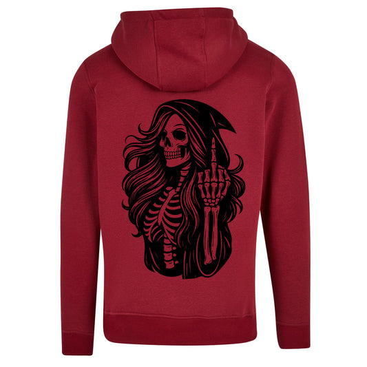 ZIP Hoodie - Skull Woman Mittelfinger