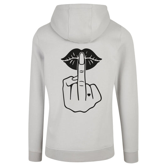 ZIP Hoodie - Lippen Lips Mittelfinger