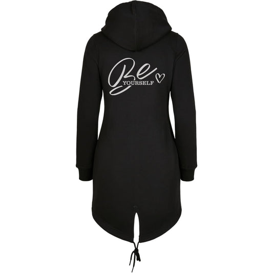 ZIP Parka Schwarz - Be Yourself Weiß Rainbow Glitter Druck