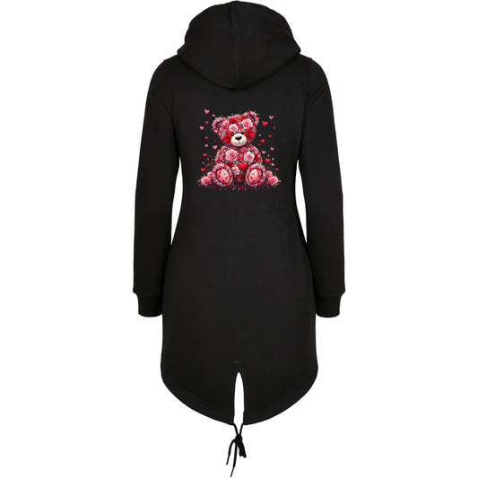 ZIP Parka Schwarz - Teddybär Flower