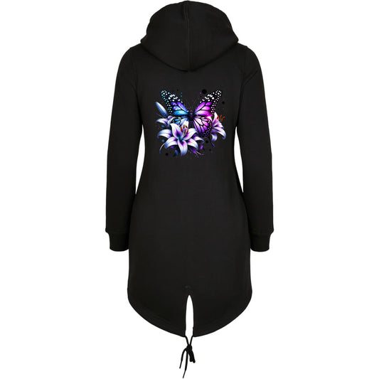 ZIP Parka Schwarz - Purple Butterfly