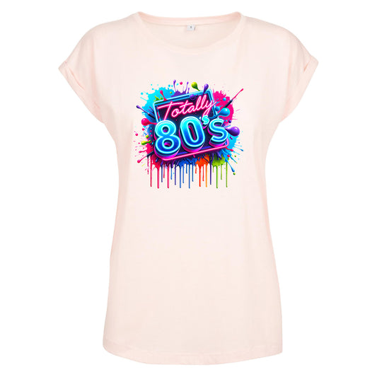 Ladies Extended Shoulder T-Shirt - Totally 80s