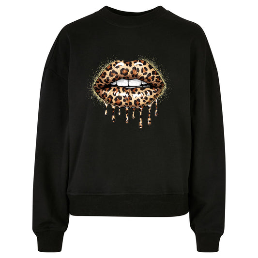 Ladies Oversized Sweatshirt - Leo Lips