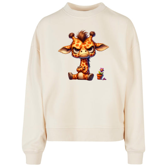 Ladies Oversized Sweatshirt - Giraffe