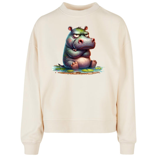 Ladies Oversized Sweatshirt - Nilpferd