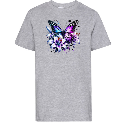 Kids T-Shirt -  Purple Butterfly