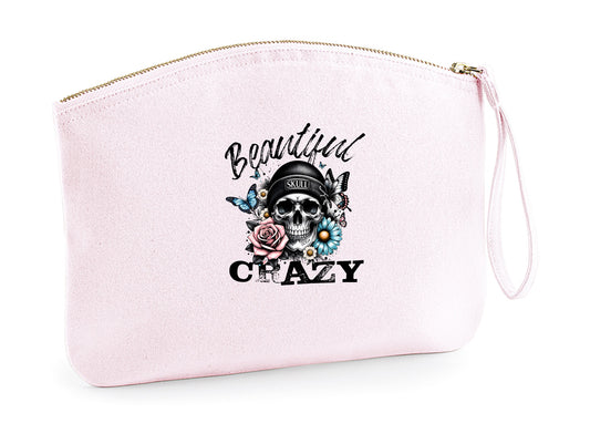 Kosmetiktasche - Beautiful Crazy Skull