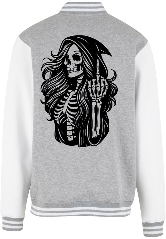 Collage Jacke - Skull Woman Mittelfinger