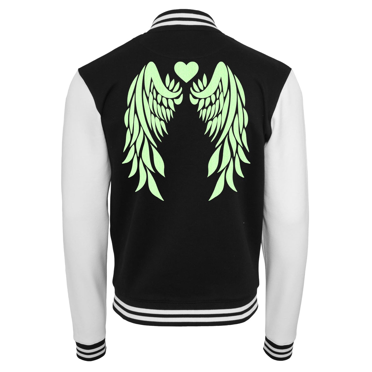 Collage Jacke - Angel Wings - Neon Grün Glitter