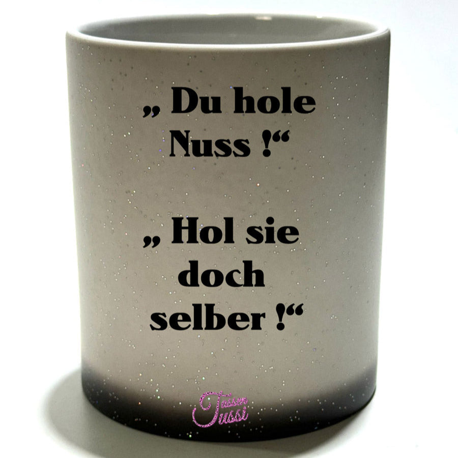 Tasse - Magic Tasse Schwarz - Eichhörnchen - Hole Nuss