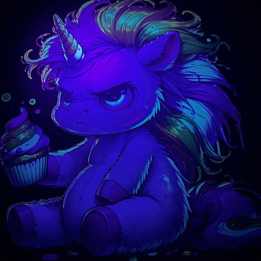 T-Shirt Shirt - Einhorn Icecream fluoreszierend