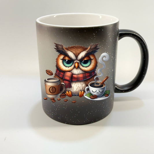 Tasse - Magic Tasse Schwarz - Eule