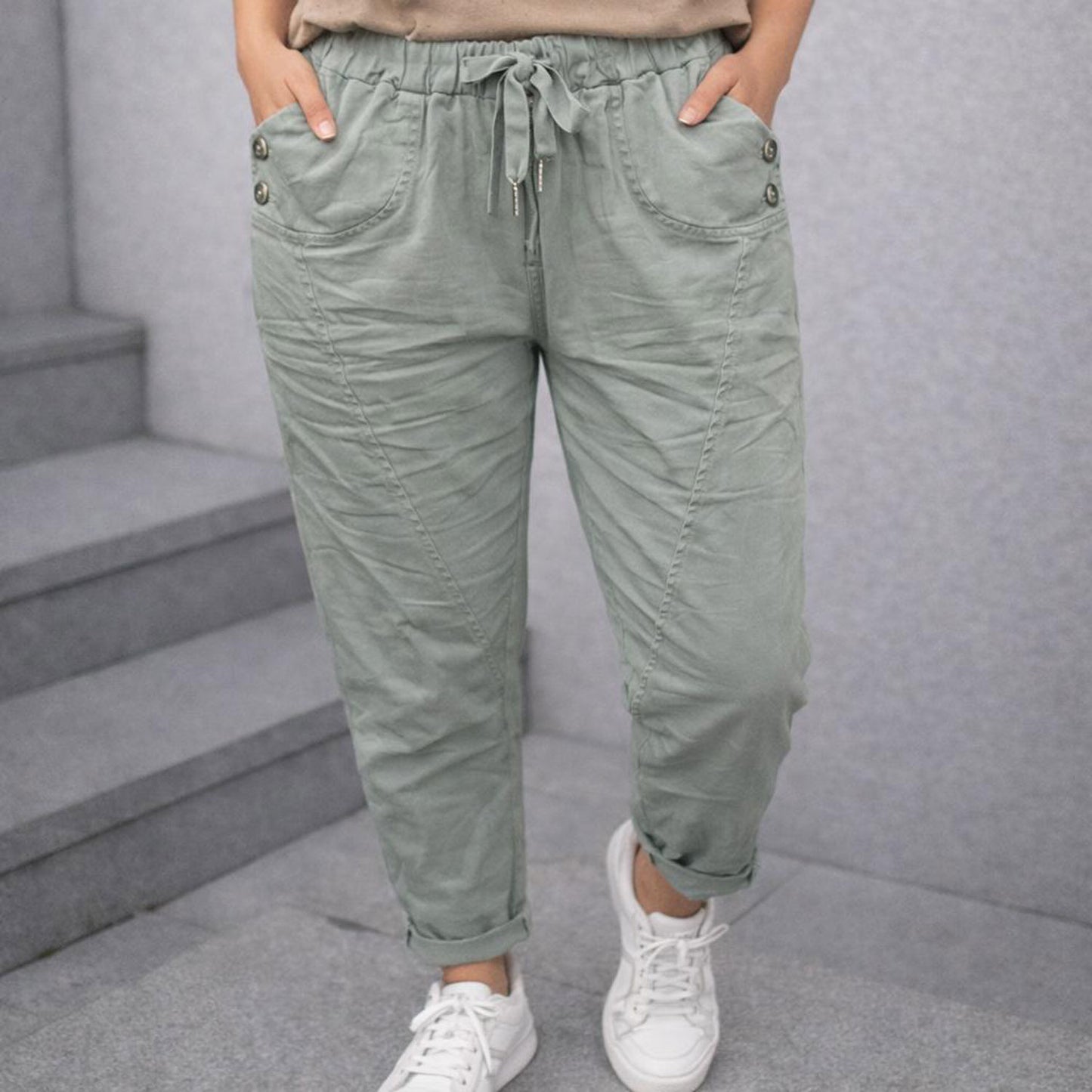 Stoffhose Hose Stretchhose - Glitzerkordel