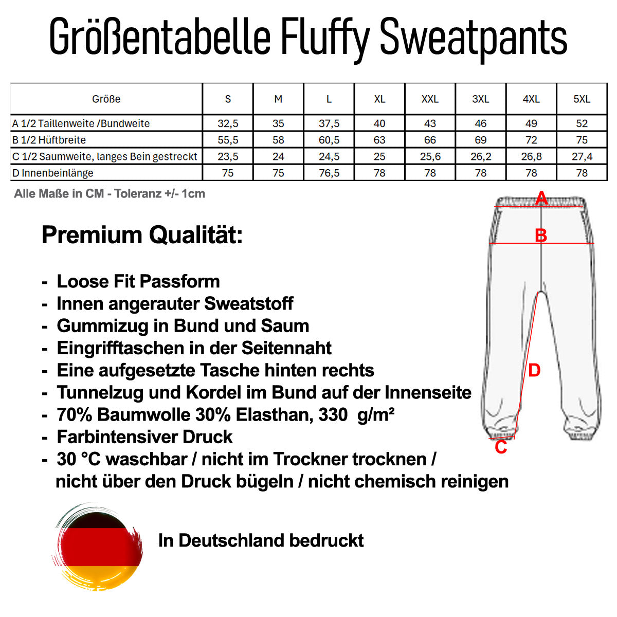 Sweatpants Jogginghose - Kirsche Cherry Stick
