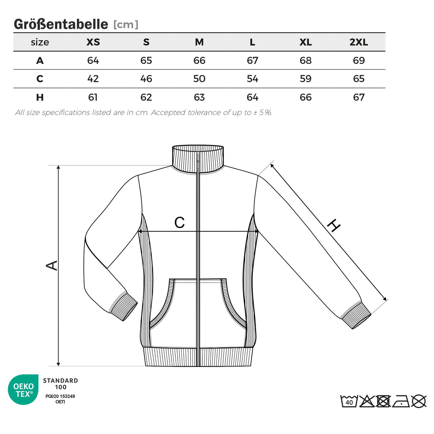 ZIP Sweatshirt - Herz Stick