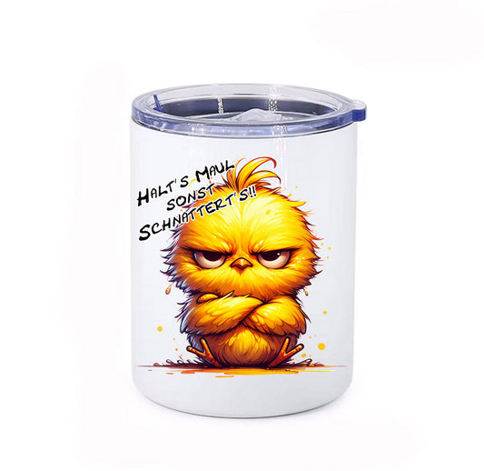 Edelstahl Thermokaffeebecher - Halt´s Maul...