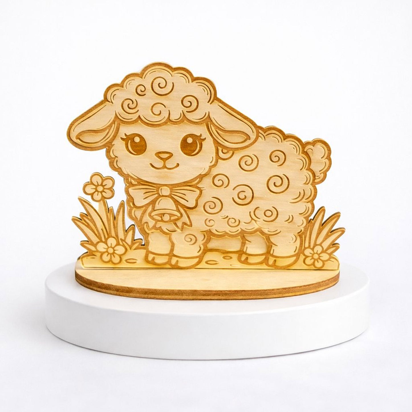 Holz Aufsteller Hase Schaf Ostern Deko gelasert