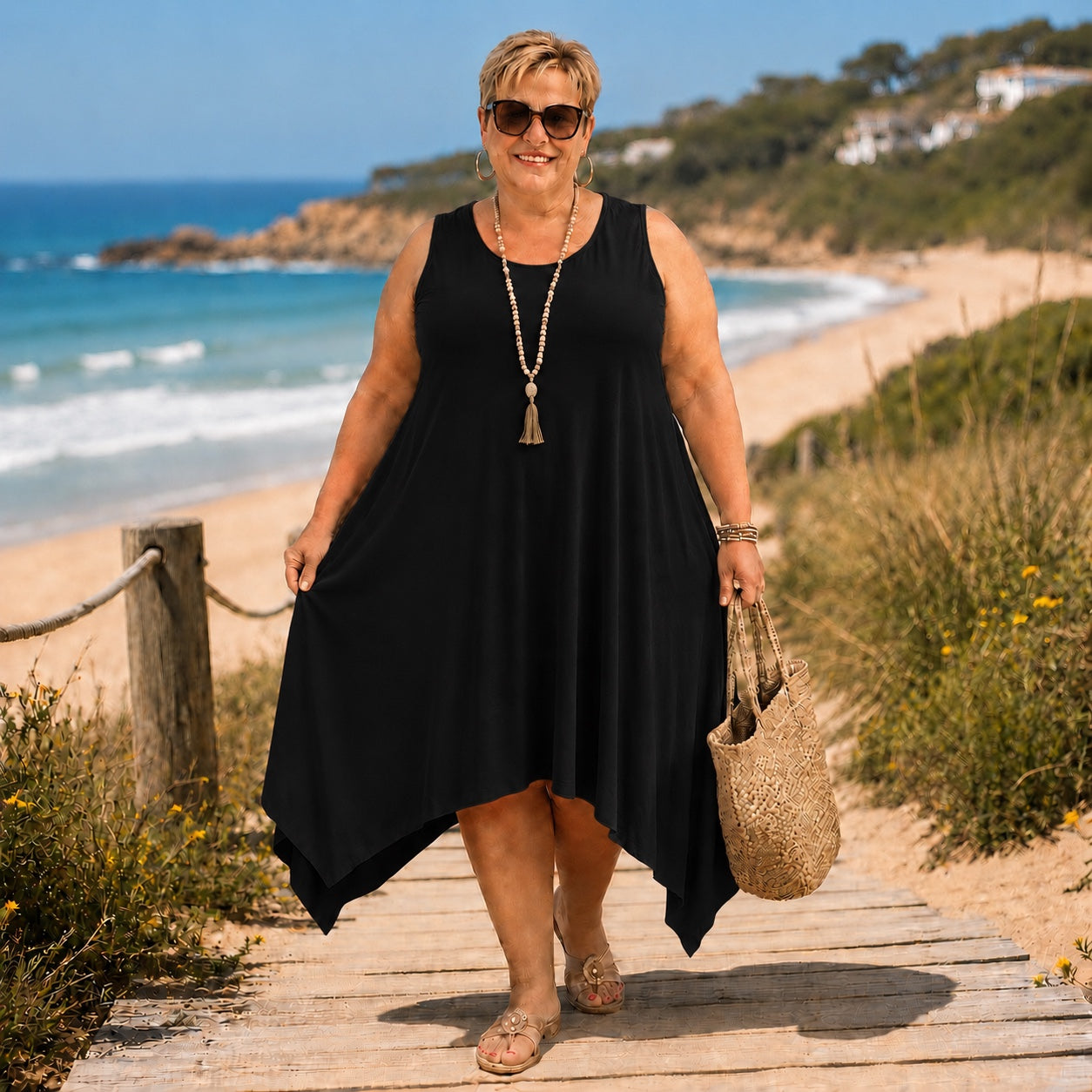 Nadja - Tunika Sommerkleid - Tragbar von 44-52/54