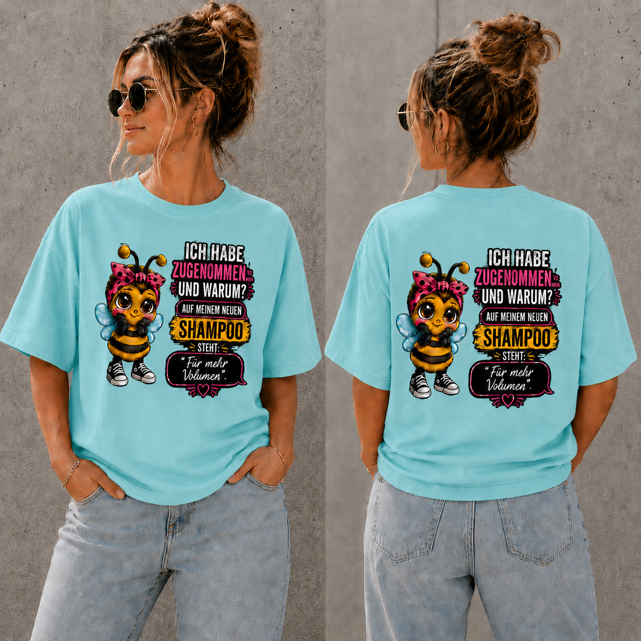 Statement T-Shirt Statement Shirt Biene Shampoo Frontprint & Backprint | Unisex
