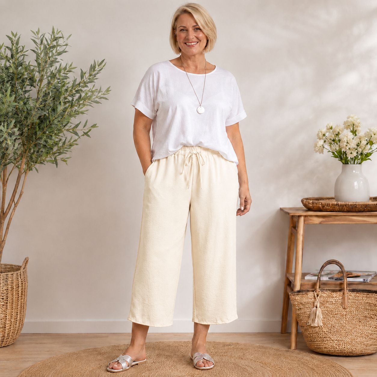 Klara - Luftig, bequem & stilvoll – Die perfekte 7/8 Hose - Tragbar von 44-48/50