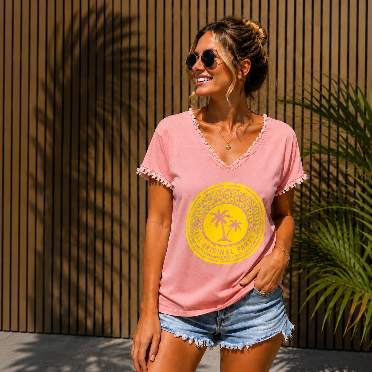 Anna - Lässiges Shirt mit Frontprint - Tragbar von Größe 38 - 44/46