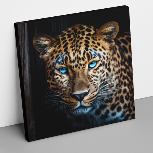 Leinwand Canvas Kunstdruck Leopard Schwarz