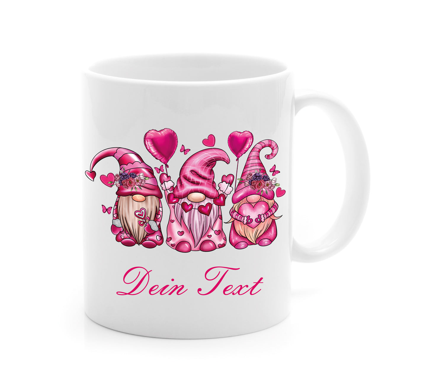 Tasse mit Wichtel Pink Love