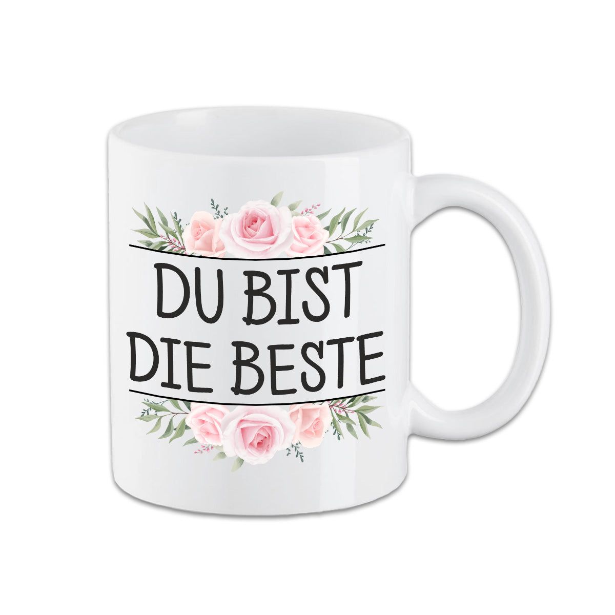 Tasse - Du Bist die Beste - Blumen