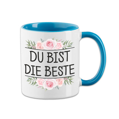 Tasse - Du Bist die Beste - Blumen