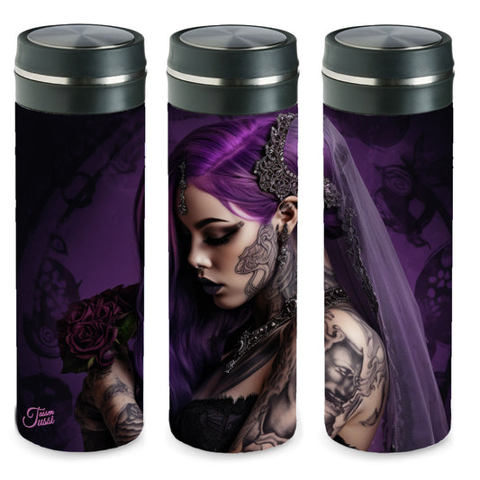 Edelstahl-Thermosflasche - Purple Gothic Girl