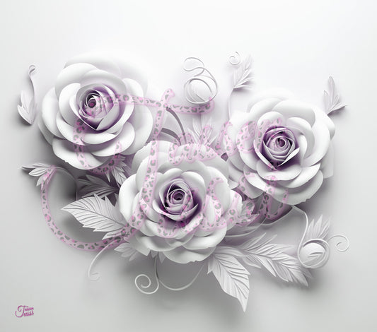 Edelstahl-Thermobecher - Weiße Rosen