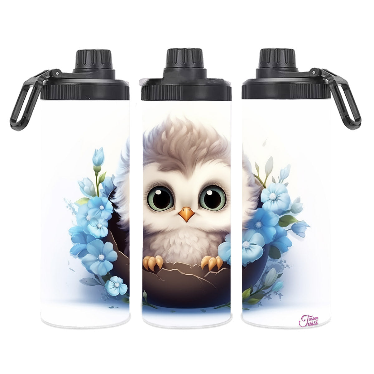 Edelstahl-Thermobecher metallic - Baby Eule