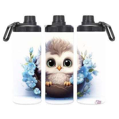 Edelstahl-Thermobecher metallic - Baby Eule