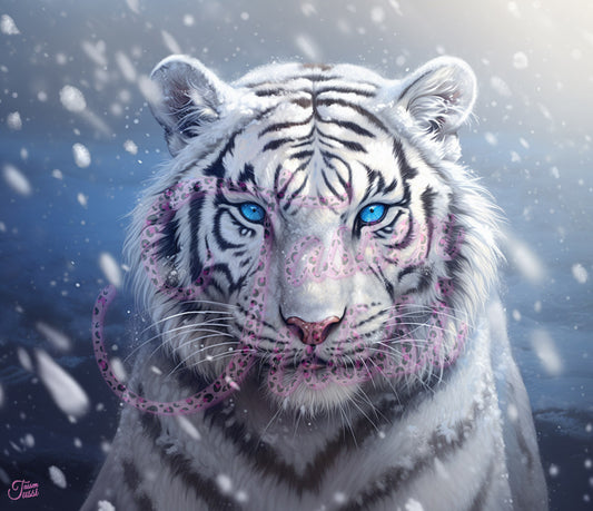 Edelstahl-Thermobecher - Weißer Tiger