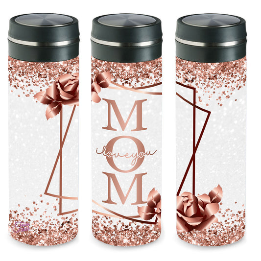 Edelstahl-Thermosflasche - Mom I Love You