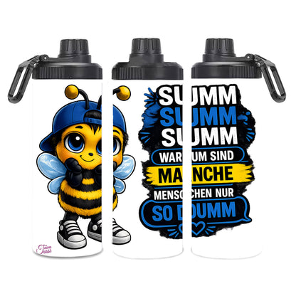 Tumbler – Edelstahl Biene dumm Thermobecher für unterwegs