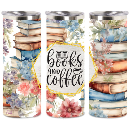 Edelstahl-Thermobecher - Books and Coffee