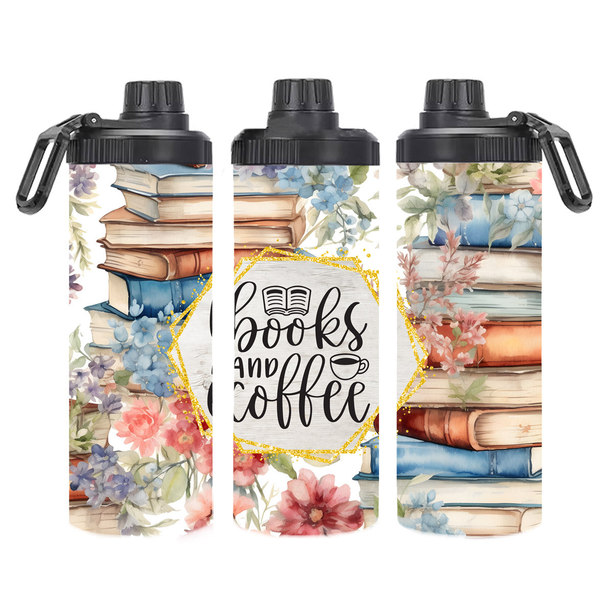 Edelstahl-Thermobecher - Books and Coffee
